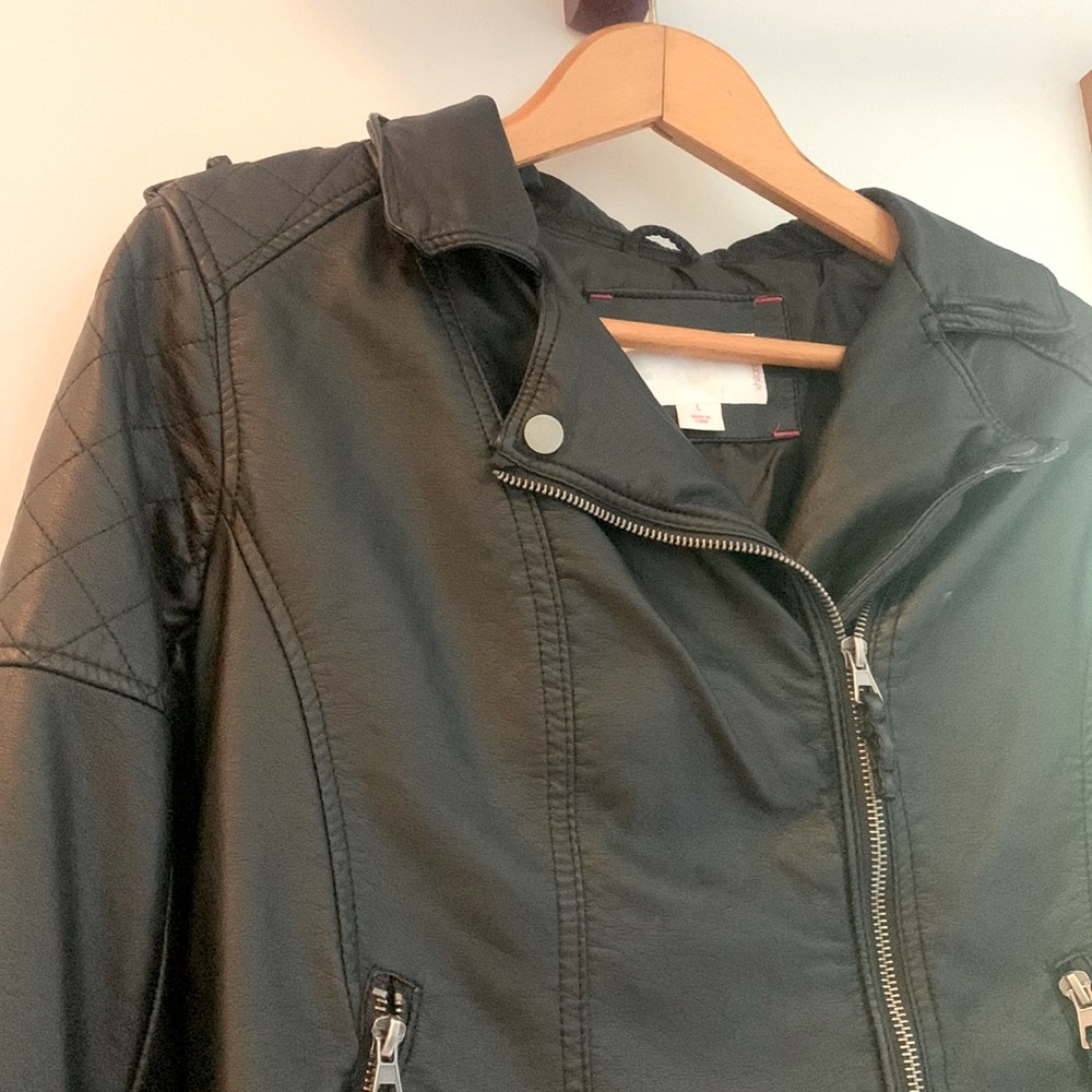 Black Faux Leather Jacket